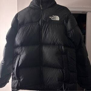 The North Face Black Puffer Jacket with High Collar